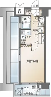 エンクレスト天神【11階】の間取り