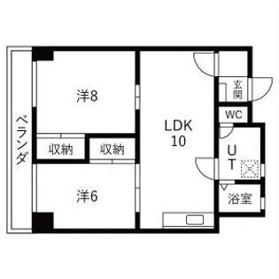 マンション島原【1階】の間取り