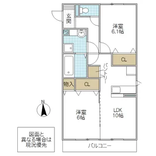 ゼピュロス学園の森 B【3階】の間取り