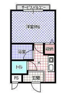 マンションモンタナ【2階】の間取り