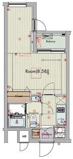 セリュークス品川東大井【3階】の間取り