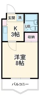 コナビック上西【1階】の間取り