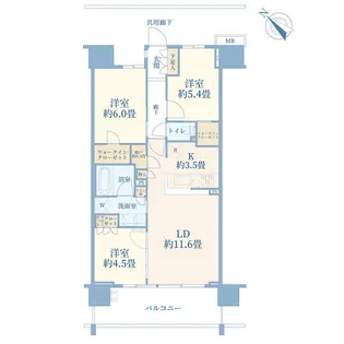 プレミスト王子神谷【4階】の間取り