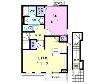ガーデンプレイスI【2階】の間取り