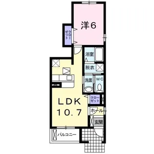 ベル・ポルテ【1階】の間取り