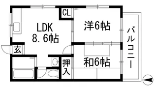 グリーンハイツ【1階】の間取り