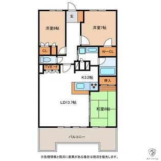 シャトレ愛松 多治見ステージ【3階】の間取り