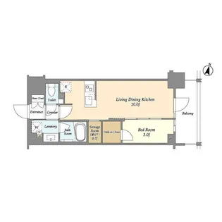 リビオ森下リバーテラス【2階】の間取り