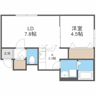 ラリュール真駒内【2階】の間取り