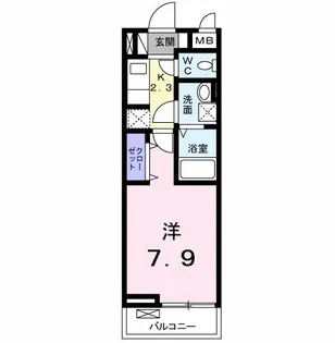 プラシード【3階】の間取り
