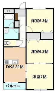 グランディア小新【1階】の間取り