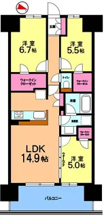ブランズシティ千葉ニュータウン中央【11階】の間取り