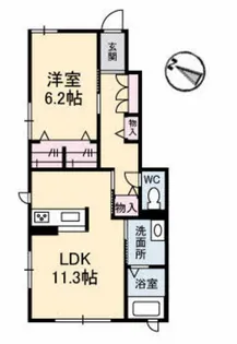 プロヌーブ西本浦 C棟【1階】の間取り