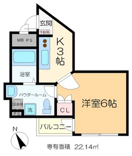 ゴールドキャッスル【3階】の間取り