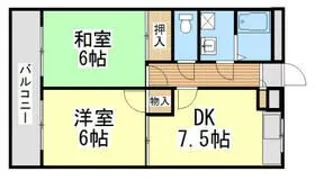 ピニエール高野台A棟【1階】の間取り
