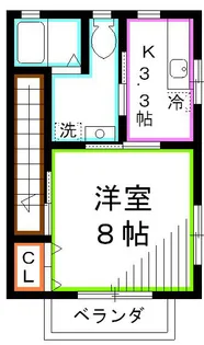 エスポワール立野B【2階】の間取り