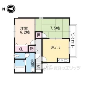 オネスタ・スガA【2階】の間取り