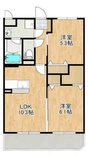 クレスト見次【2階】の間取り