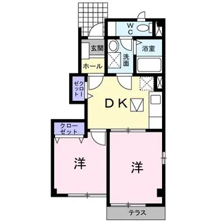 アウローラII【1階】の間取り