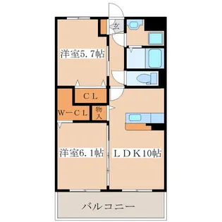 ヴェルデゾーナ泉ヶ丘【2階】の間取り
