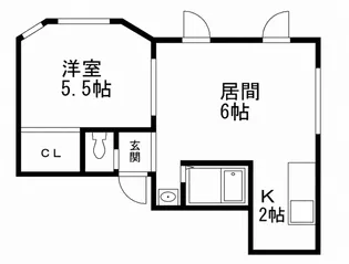瀬比亜館北10条【2階】の間取り