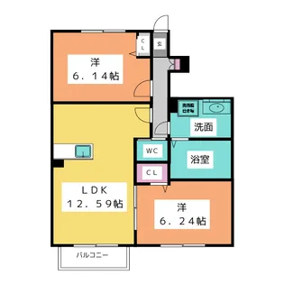ビスタ桜井【1階】の間取り