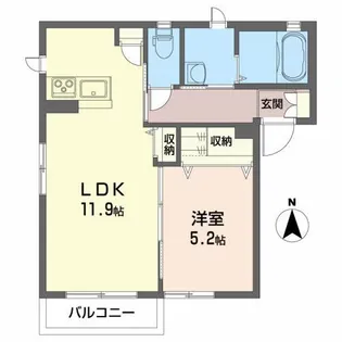 リラフォート針生【1階】の間取り
