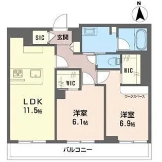 セゾン プラージュ【1階】の間取り