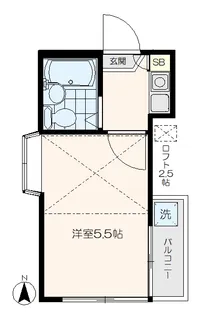 レオパレス穂高【2階】の間取り