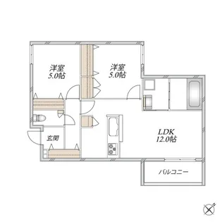 レジデンスヒューゲル鶴ヶ丘I【2階】の間取り