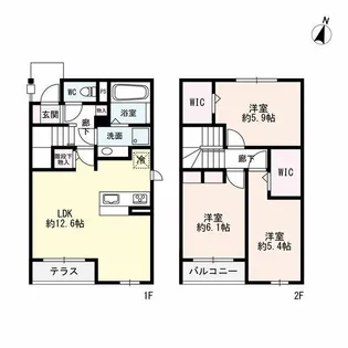 D-court羽衣町の間取り