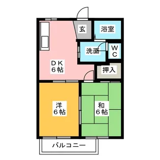 ムーンビーチ美浜【2階】の間取り