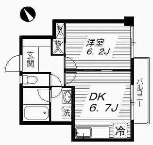 麻布尾又ビル(アザブオマタビル)【7階】の間取り
