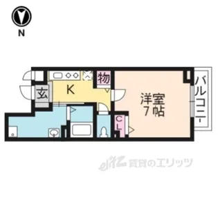 パレス龍大【4階】の間取り
