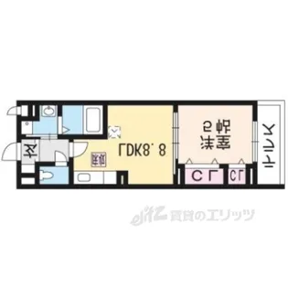 グランドゥール京田辺【1階】の間取り