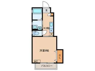 シャルム上北沢【1階】の間取り