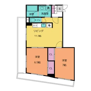 グリーンヒル武蔵小杉【5階】の間取り