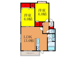 リブラコート【2階】の間取り