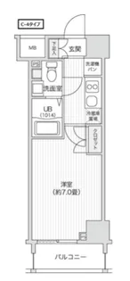 レジディア笹塚II【4階】の間取り