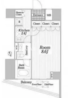 Court Hills 広尾南【5階】の間取り