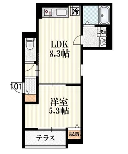 オストリカ井荻【1階】の間取り