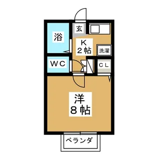 ボヌール栄 B棟【1階】の間取り