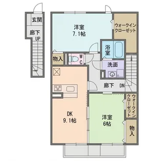 ベルクレスト【2階】の間取り