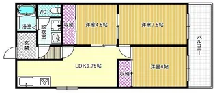 シャインエメラルド【2階】の間取り