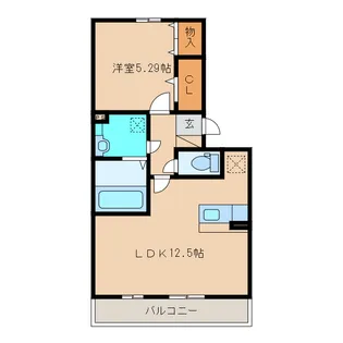 Vert Vent【1階】の間取り