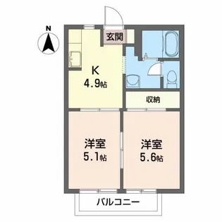 ハイツ白河【2階】の間取り