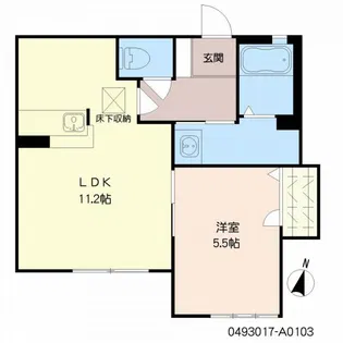 ドゥーメゾン【1階】の間取り