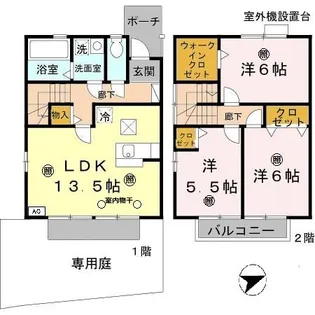 ヴァルト A棟【1階】の間取り