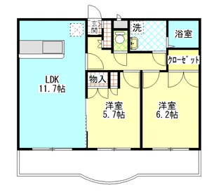 アナオークヒル【3階】の間取り