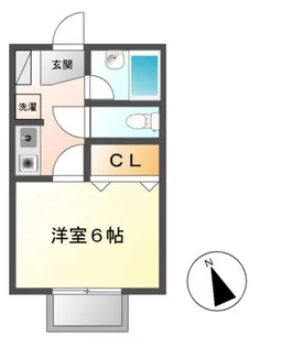 ラフォーレ西之庄【2階】の間取り